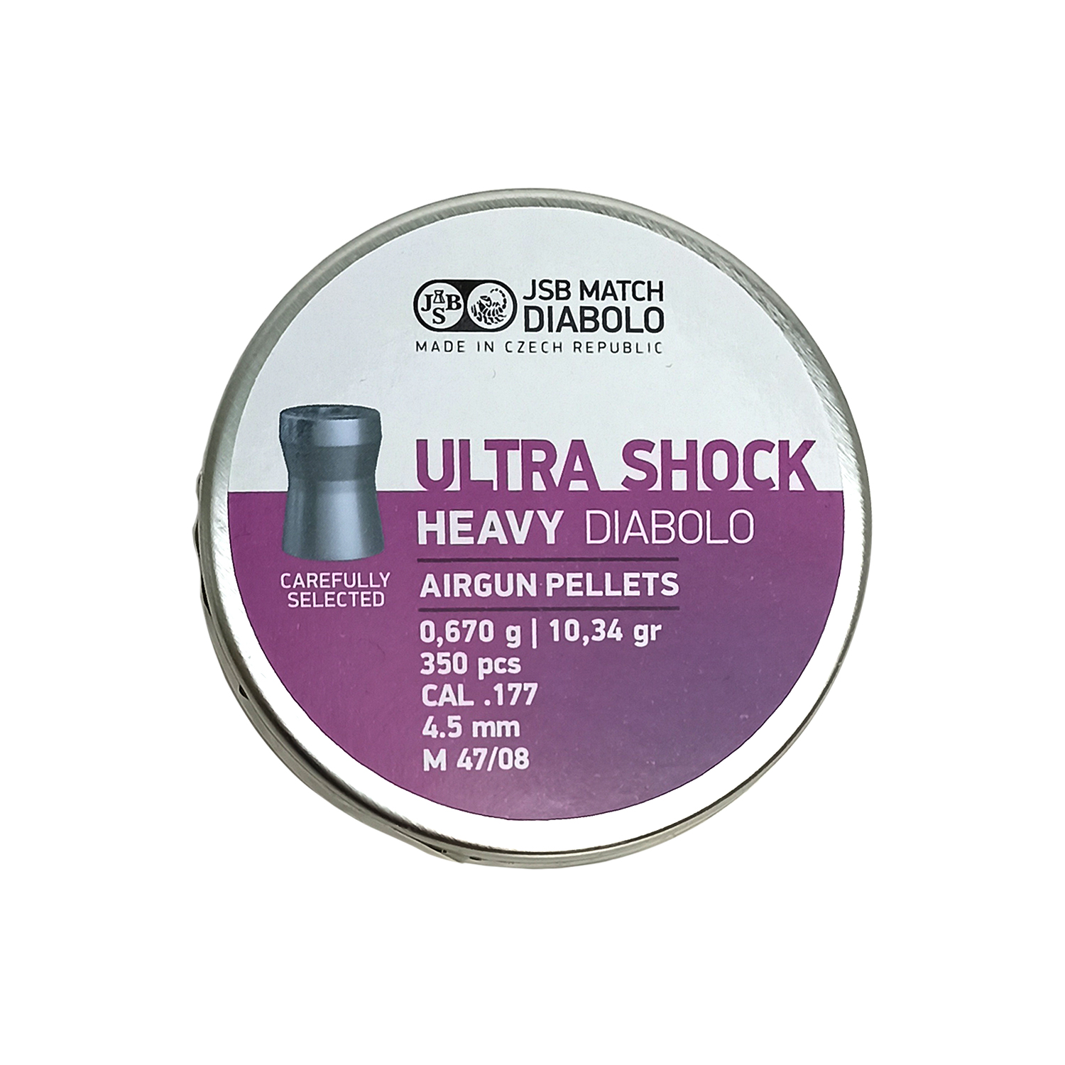 Пули пневматические "JSB Ultra Shock Heavy", калибр 4,5 мм, 0,67 гр. (350 шт)