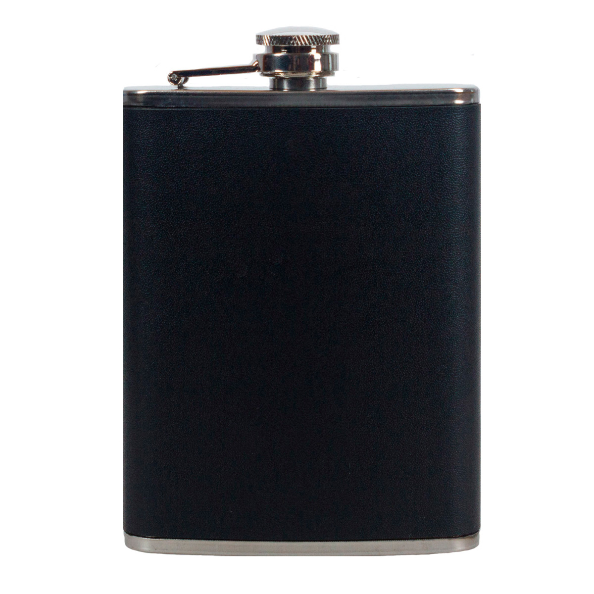 Фляга Voenpro черная, кожа, 8 унций