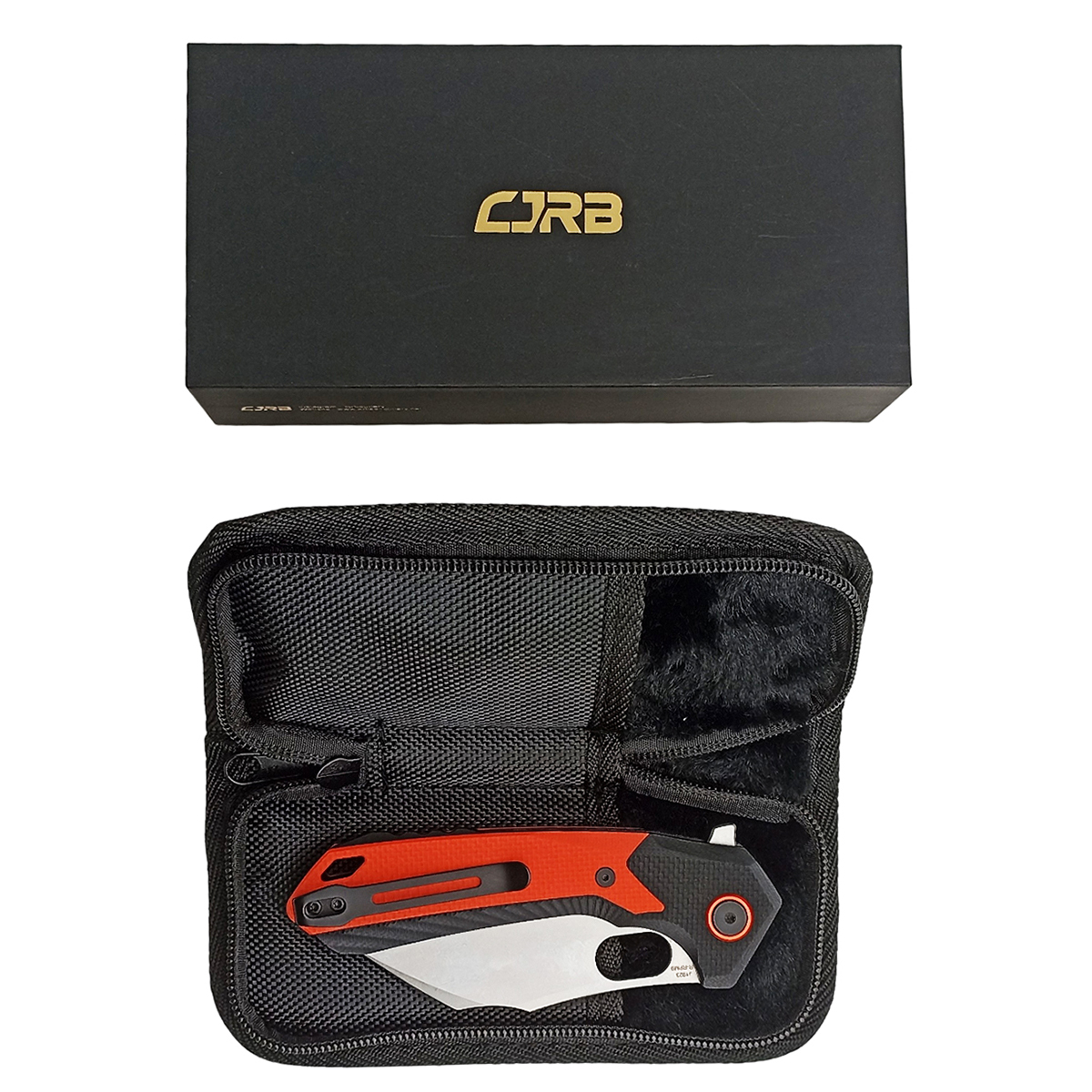 Нож CJRB Caldera J1923-OE, рукоять черно-оранжевая G10, AR-RPM9, SW