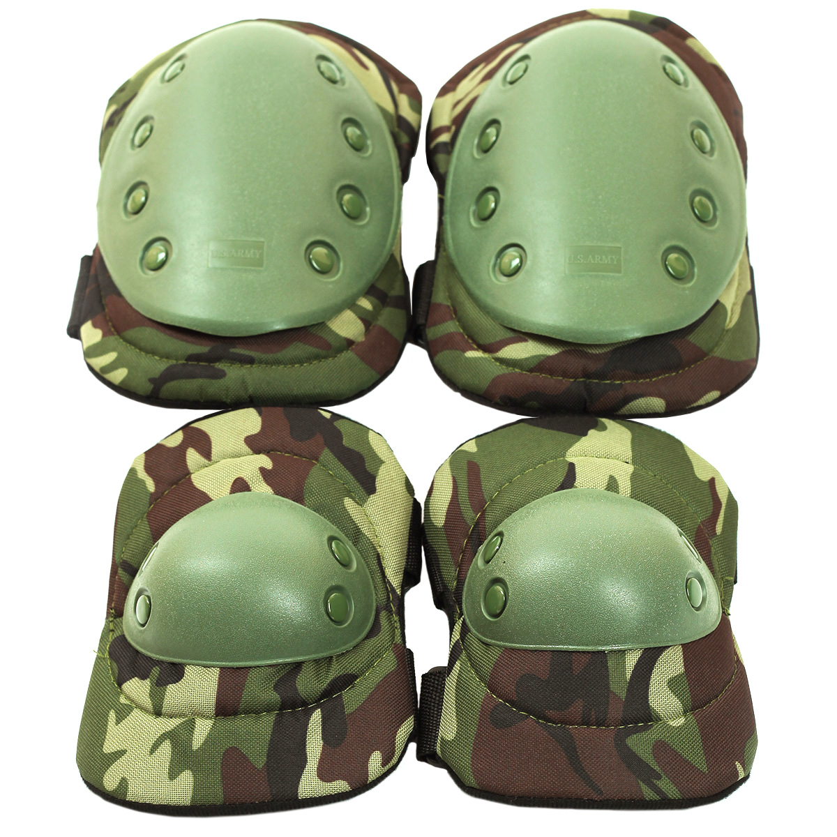 Комплект наколенники и налокотники Voenpro Woodland