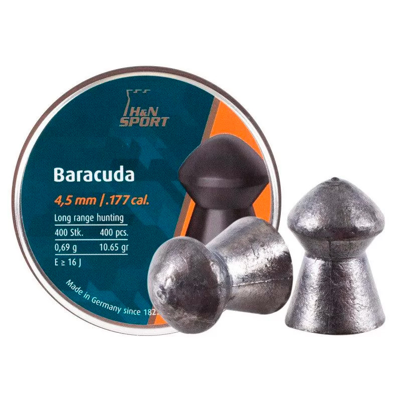 Пули пневматические "H&N Barracuda", 4,5 мм., 10,65 гран (400 штук)