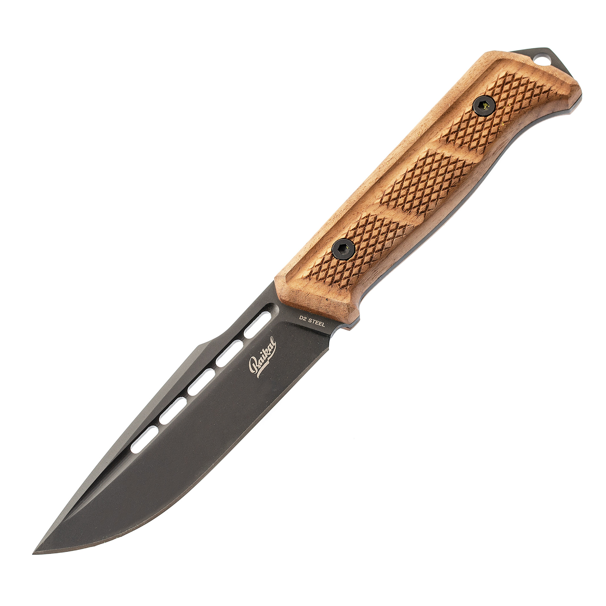 Нож Kizlyar Supreme Baikal D2 BT (Black Titanium, дерево)