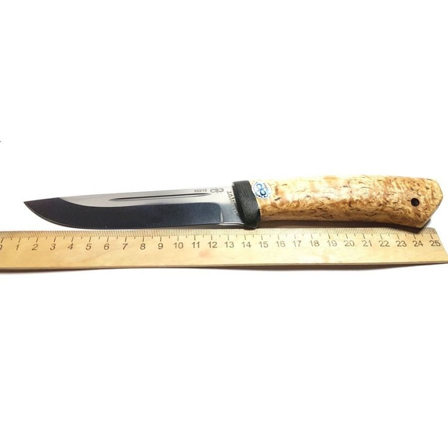 Нож АиР "Бекас" карельская береза, дерево, алюминий, 95х18, Златоуст