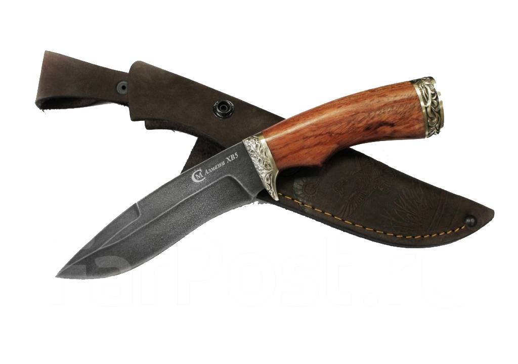 Нож "Скиф" ков. ст. ХВ-5,литье, рукоять из ценных пород, Семина