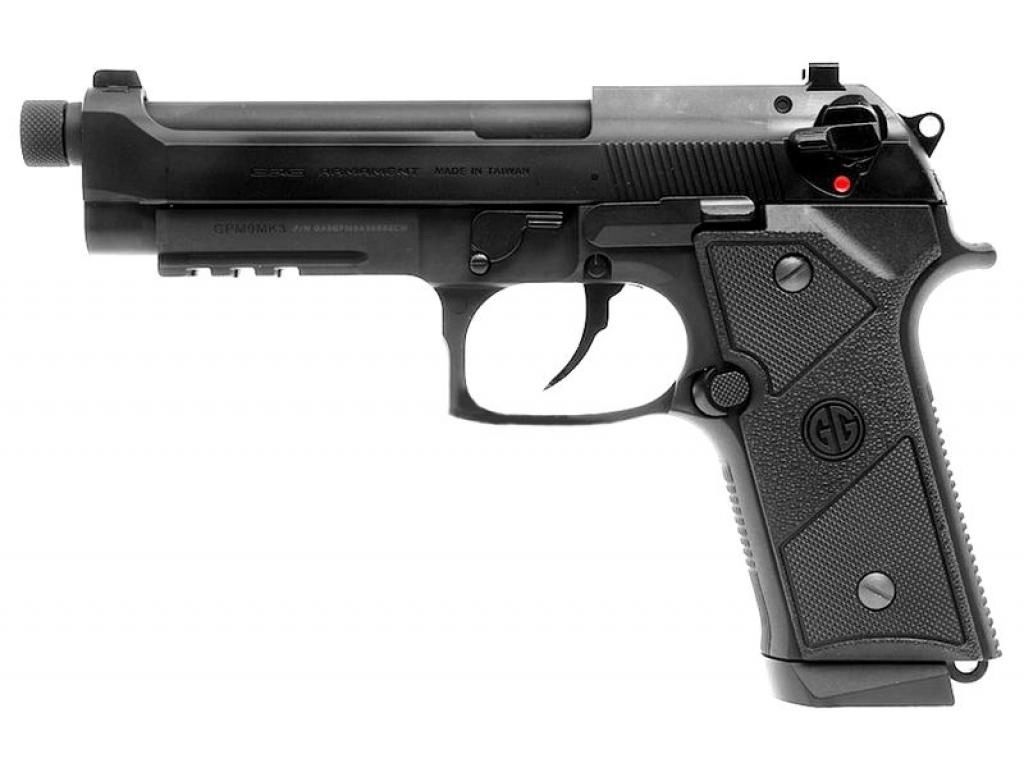 Пистолет страйкбольный (G&G) BERETTA GPM9 Mk3 (EU), металл, GAS-GPM-9A3-BBB-ECM