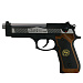 Пистолет страйкбольный (WE) Beretta M92F Semi Only BioHazard двухцветный, металл, WE-M92SPS-BK