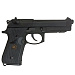 Пистолет страйкбольный WE Beretta M9A1, черный, рельса, WE-M008