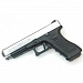 Пистолет страйкбольный (WE) Glock-34 gen3, металл слайд, хромированный, WE-G008A-SV