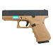 Модель пистолета (WE) GLOCK-19 gen4, металл слайд WE-G003B-TAN