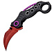 Нож керамбит Voenpro Tiger-USA (черный с красным клинком) 