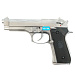 Пистолет страйкбольный (WE) Beretta M92F, хромированный, металл, WE-M002 / GP301SV